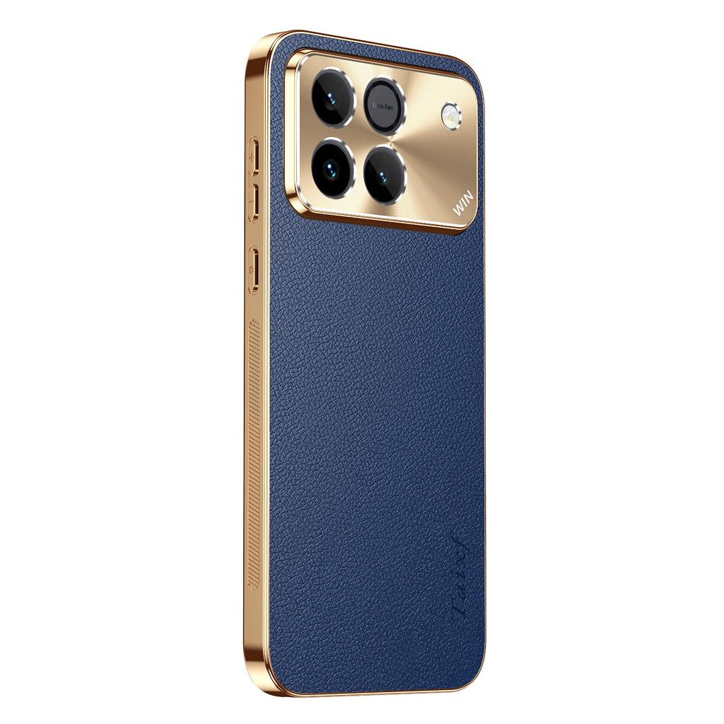 Plating PU Leather Texture Lichee Pattern Cover For Huawei Honor Win RT Shockproof Lens Protection Phone Case For Honor Win RT