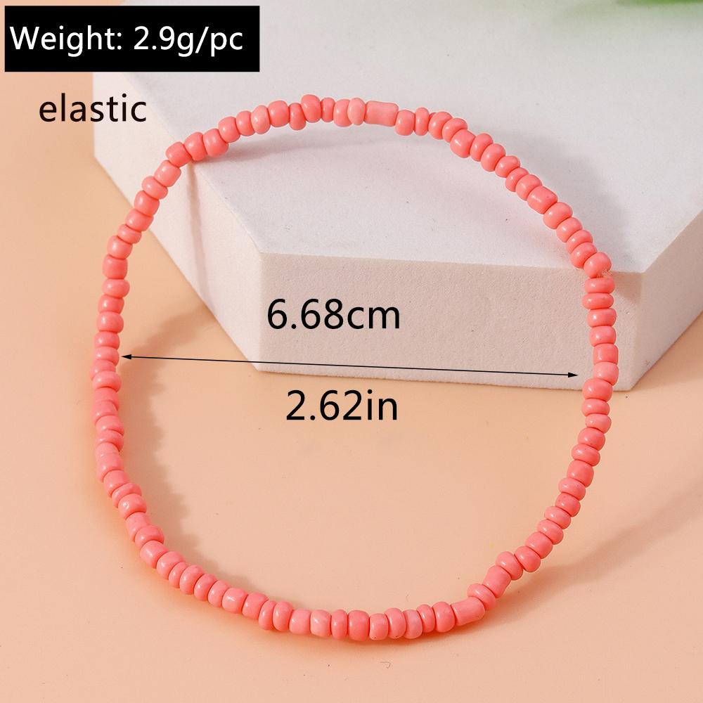 Bohemian Handmade Colorful Beads Anklet Summer Beach Beaded Ankle Bracelet Women Girls Holiday Jewelry Gifts