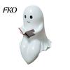 Cozy Halloween Atmosphere Light Hanging Ghost Night Resin Figurine, Vintage Farmhouse Glowing Tabletop Ornament, Ornament Warm Amber Decor for