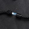 High Quality Leather Bracelet Lava Chakra Stone Beads Black Tiger Eye Bracelets Magnetic Buckle Bangles Braid Rope Chain for Men