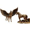 Latest Flying Horse Brass Miniature Figurines Desk Ornament Decorations Animal Statue Animal Sculpture Home Decor
