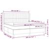 Vidaxl Continental Bed With Mattress, Black, Fabric, 200X200 Cm