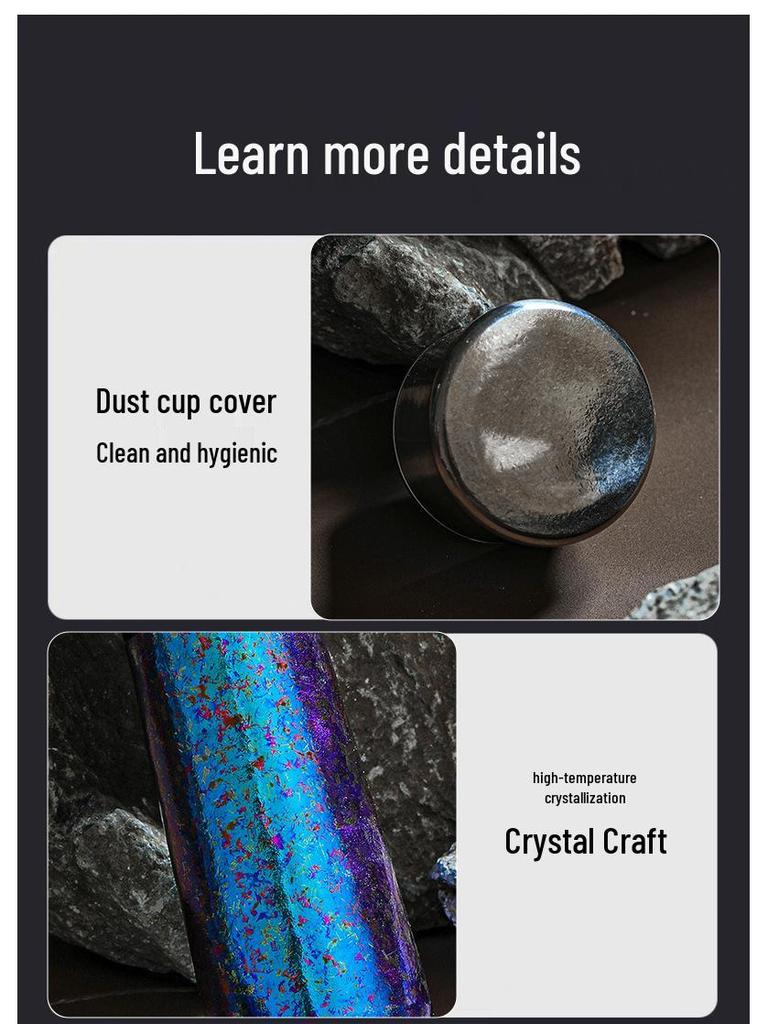 Colorful Ice Flower Pocket-Sized Double-Layer Titanium Travel Cup