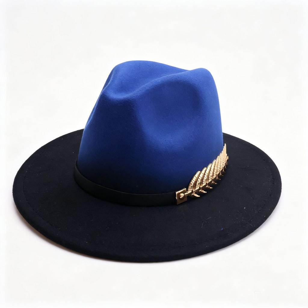 Popular European and American Fashion Western Cowboy Hat Gradual Change Felt Hat Classic High-end Cowboy Hat