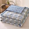 Washed Cotton Summer Blanket Lightweight Chilled Quilt Soft Bedding Cover