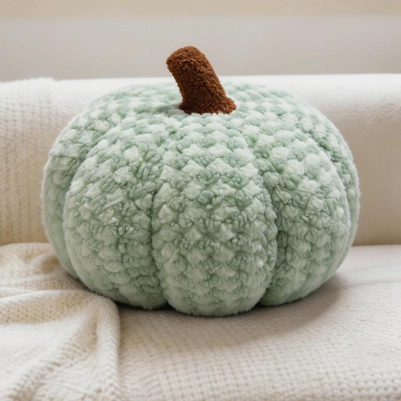 Pretty Cream Color Pumpkin Plush Toys Stuffed Soft Lifelike Pumpkin Doll Cozy Home Throw Pillow Kawaii Party Decor Nice Gift