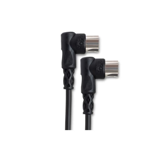 Hosa MIDI Cable, All-Metal Plugs for Rugged Durability and Easy Repair, 91cm, Right Angle, MID-303RR