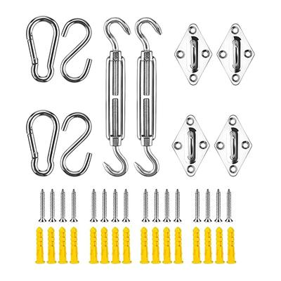Κιτ Υλικών για Ιστίο Σκίασης Ανοξείδωτο Ατσάλι 304 S Άγκιστρο M6 Σετ Στερέωσης για Τέντα Σκίασης