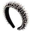 Fascia per Capelli Stile Punk con Borchie in Cristallo d'Acqua per Donna Estate 2023