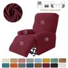 1 Seater Velvet Elastic Recliner Cover Relax Lazy Boy Chair Covers Single Lounger Couch Slipcover Armchair Protector Slipcovers