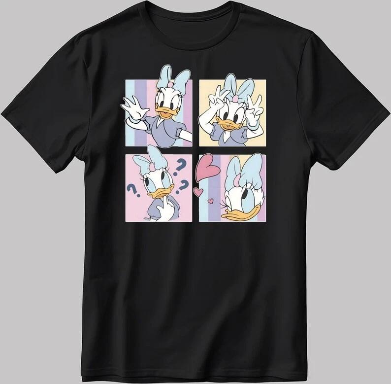 Funny Daisy Duck Black Tshirt S