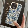 Custodia per Telefono con Design Floreale in Porcellana Bianca e Blu Per iPhone 17 Pro 16 15 14 Plus 13 12 11 Pro Max 16E 17Air X XR XS Max Cover