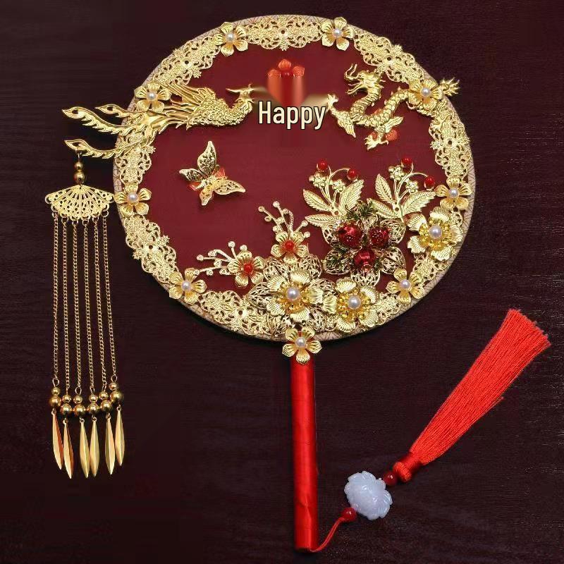 JINGRUIXIANG Chinese Wedding Hand Fan