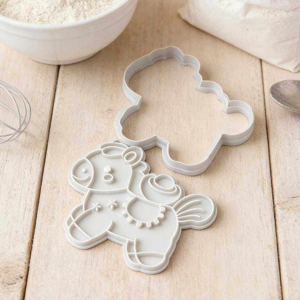 Horse-shape Cookie Cutter Cartoon Pony Cookie Mould Non-Stick 3D Printed Horse Year Baking Biscuits Molds For Dough Pastry Pie