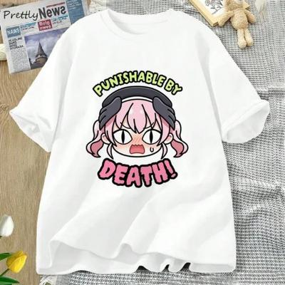2025 New Women's Manga T-shirt Girl Japanese Y2k Anime Clothing Cotton Short Sleeve Casual Loose Round Neck Fashion Top T-shirt