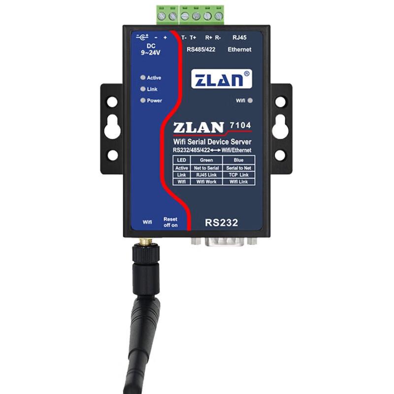 ZLAN Industrial RS232/422/485 to WiFi Serial Server