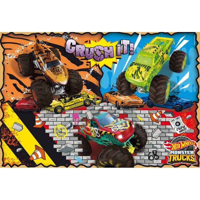 Puzzle MaxiFloor - HotWheels - LISCIANIGIOCHI - 2 x 60 pieces - Des 4 ans