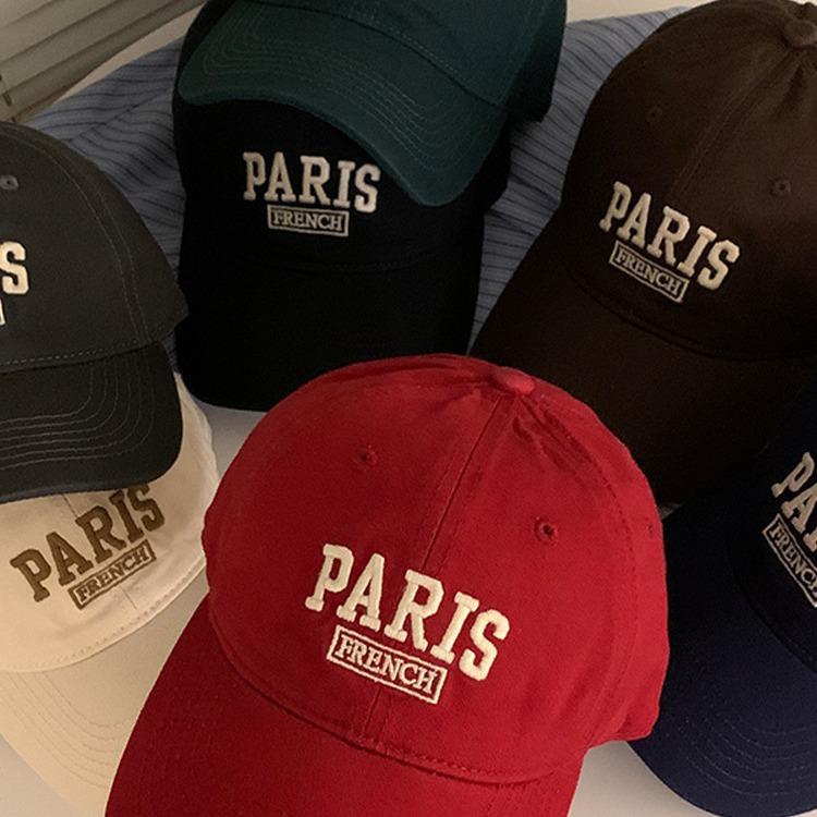 Soft Top Versatile Baseball Hat for Men and Women Korean Embroidered Letters Baseball Cap Showing Off The Face and Shading Sun