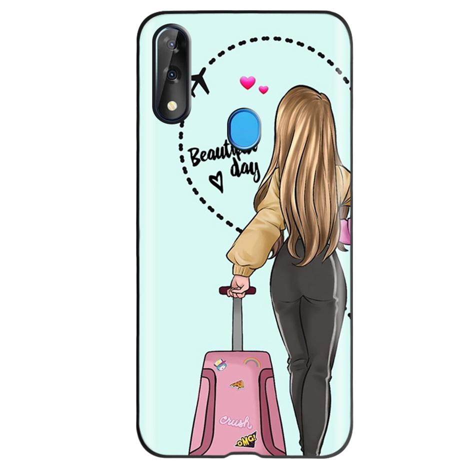 Etui do ZTE Blade V10 Modny Wzór Kwiatowy Serce Etui na Telefon do ZTE Blade V10 Vita V 10 Czarne Silikonowe Miękkie TPU Zderzak