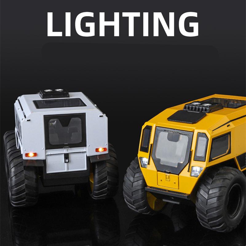 1:24 Sherp Alloy ATV Camion Modèle Moulages sous Pression Métal Véhicules Tout-Terrain Hors-Route Modèle de Voiture Simulation Son et Lumière Jouet Cadeau pour Enfants