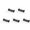 5pcs Terminal Block Barrier Strip Dual Row TB 15A 600V M3 Screws High Tenacity Wire Barrier Block 6 Positions(1506)