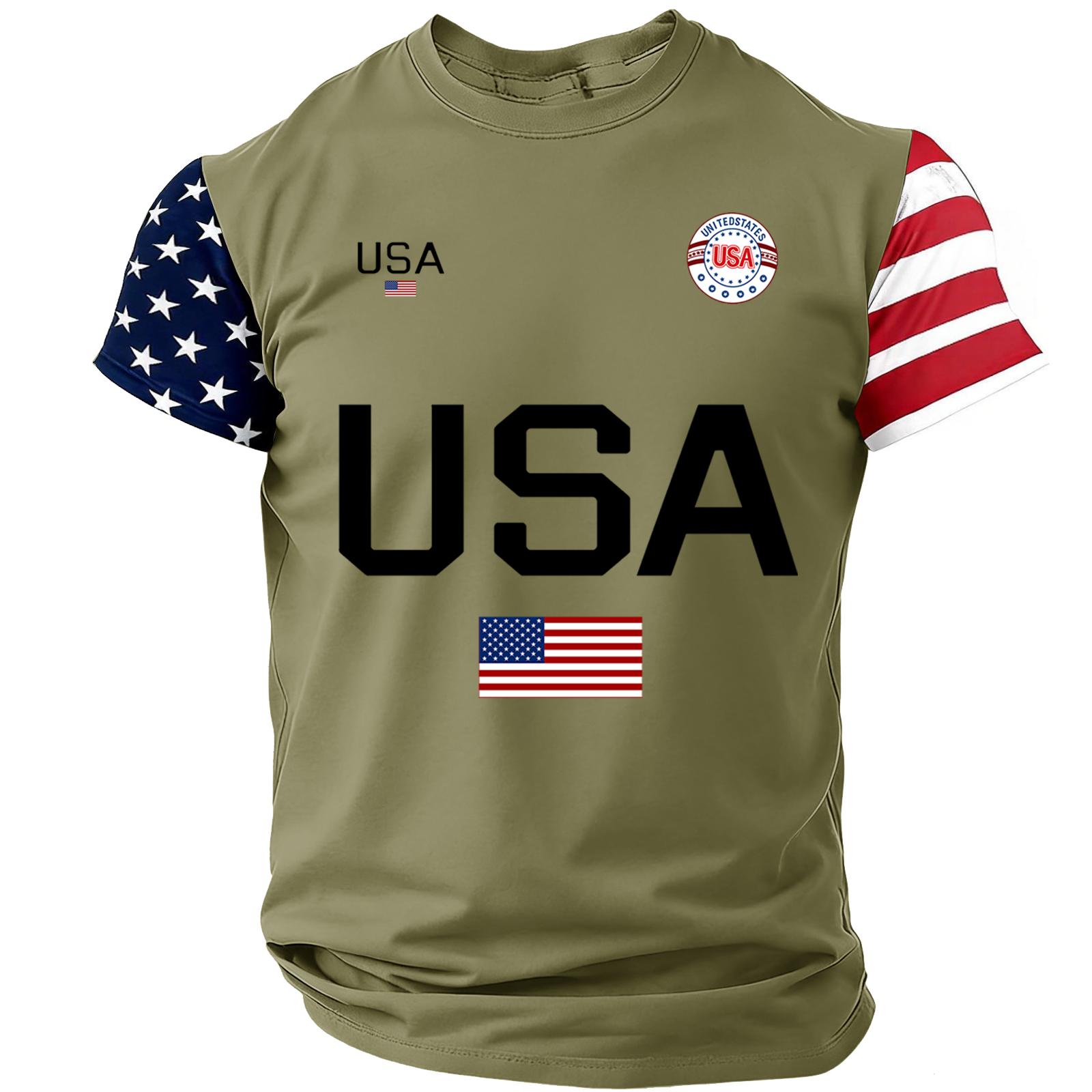 Men s Casual Round Neck Lightweight Breathable Short-Sleeve Top L