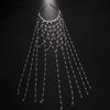 Long Tassel Bridal Hair Chain Imitation Pearl Tassel Headband  Special Occasions