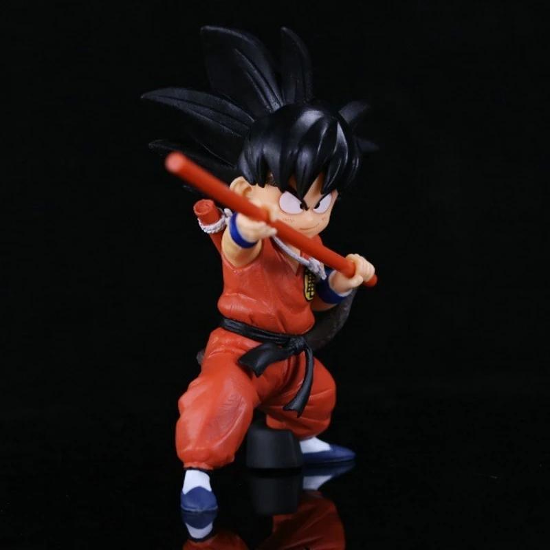 Hot 14cm Dragon Ball Anime Model Son Goku Childhood Action Model PVC Figure Toy Statue Doll Collection Decoration Gift