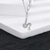 Cute Bunny Necklace Female Design Girl Heart Single Diamond Zircon Zodiac Rabbit Collarbone Chain Girlfriend Gift
