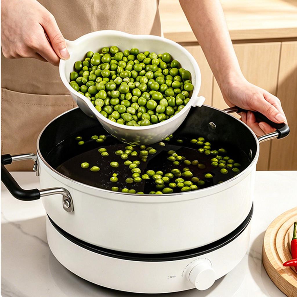 Multifunctional Double-Layer Drainage Basket with handle Vegetable Washing Handheld Basin Fruit Washing Basket Mini Blueberry
