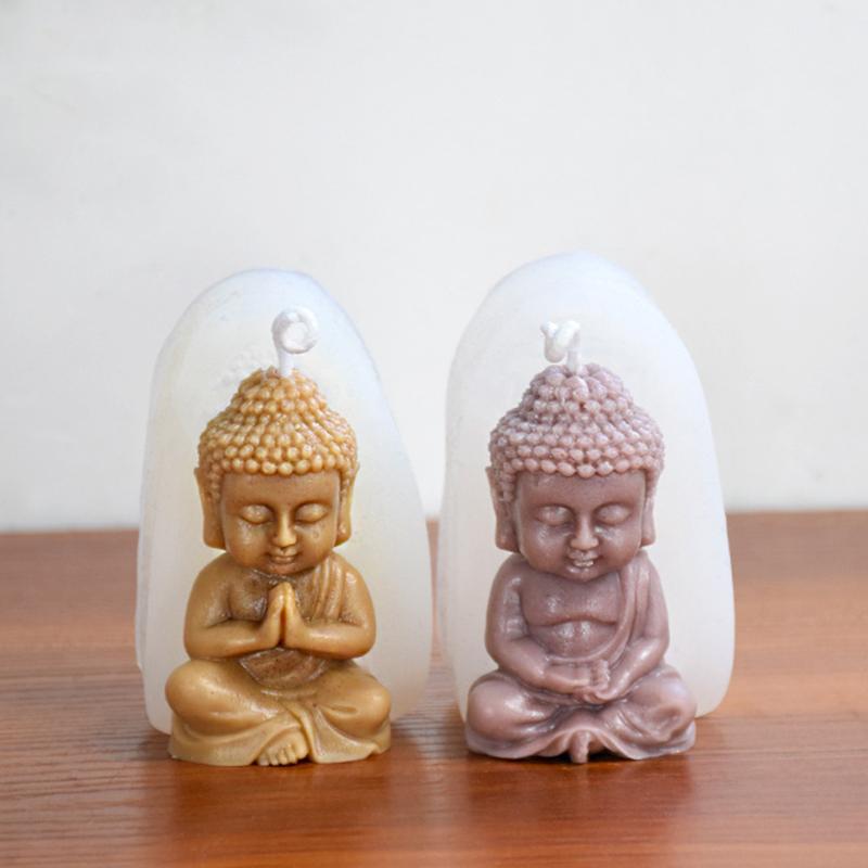 Little Buddha candle silicone mold DIY Amitabha Buddha shape Chinese elements hand-made candle mold