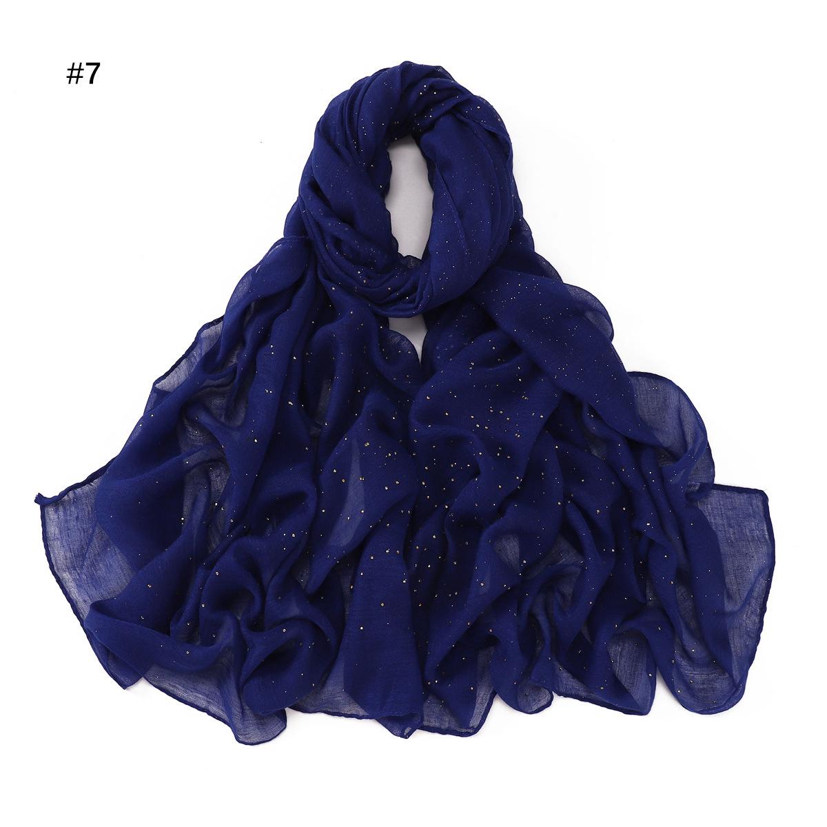 

Літературний бавовняно-лляний шарф з візерунком гіпсофіли – Гаряче приклеєна балійська пряжа хустка для жінок 1.8M