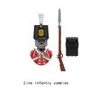 Halloween Terrifying Figure Napoleonic Wars Infantry War II Soldier Zombies Judge Cowboy Character Model Building Blocks Toys