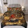 Latacaca 3-teiliges Weihnachts-Gnom-Quilt-Set dicke Decke Set Gemütliche Bettdecke Bettwäscheset 1 Quilt + 2 Kissenbezüge Geschenkidee für die Feiertage