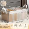 1 Pc Transparent Pvc Solid Steel Frame Storage Box,Waterproof,Underwear Storage Basket,Suitable For Home And Dormitory Use