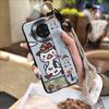 Fashion Design Cartoon Phone Case For Cubot Note20 Silicone Back Cover Wrist Strap Soft case Waterproof Ring Anti-knock