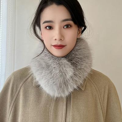Simulated Fox Fur Scarf, Fur Fur CollarVersatile and Fashionable Magnetic Buckle Neck Protector for Women's Winter
