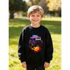 European sizes Kids' Crewneck Sweatshirt Featuring a Vibrant Monster Truck Design, Great for Outdoor Activities And Daily Use