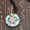 Handmade Crushed Stone Crystal Turquoise Garnets Beaded Necklace Adjustable Length Neckchain Jewelry Gift