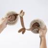 Winterliche Ohrenschützer aus Elchgeweih, braun, zusammenklappbar, mit künstlichem Kaninchenfell, Ohrenwärmer, Weihnachtsgeschenk, beliebt bei Erwachsenen und Kindern