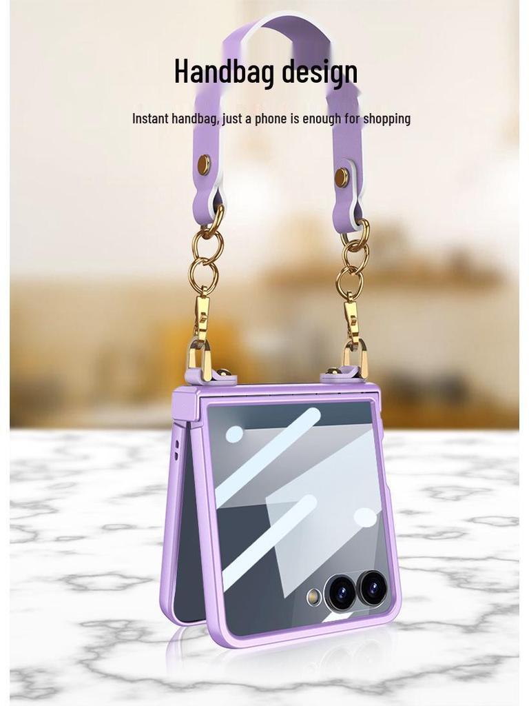 Samsung Z Flip7 Luxury Women's Phone Case with Full Hinge Coverage and Handbag Design