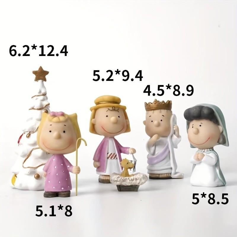 Crafts resin peanut Christmas tree cartoon ornaments custom For The Holidays The Christmas Pageant Peanuts Nativity Set Orig