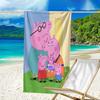 Ultra-Soft Beach Towel with Peppa Pig Theme,Ideal for Pool - Camping, Diving - Perfect Travel Essential, Vibrant Beach Towel.