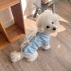 Poodle Bottoming Shirt New Style Pet Warm Clothing Adorable Bow Tie Small Dog Pullover Solid Colour Dog Clothes