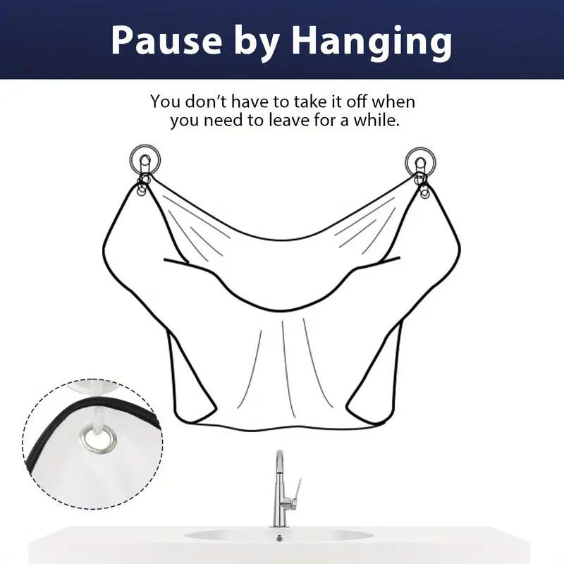 Shaving Bib with Suction Cup and Hook