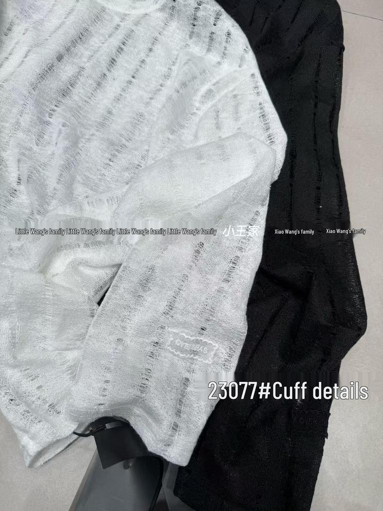 Xiao Wang's 23077 Summer Loose Plus Size Korean Sun Protection Pullover T-Shirt