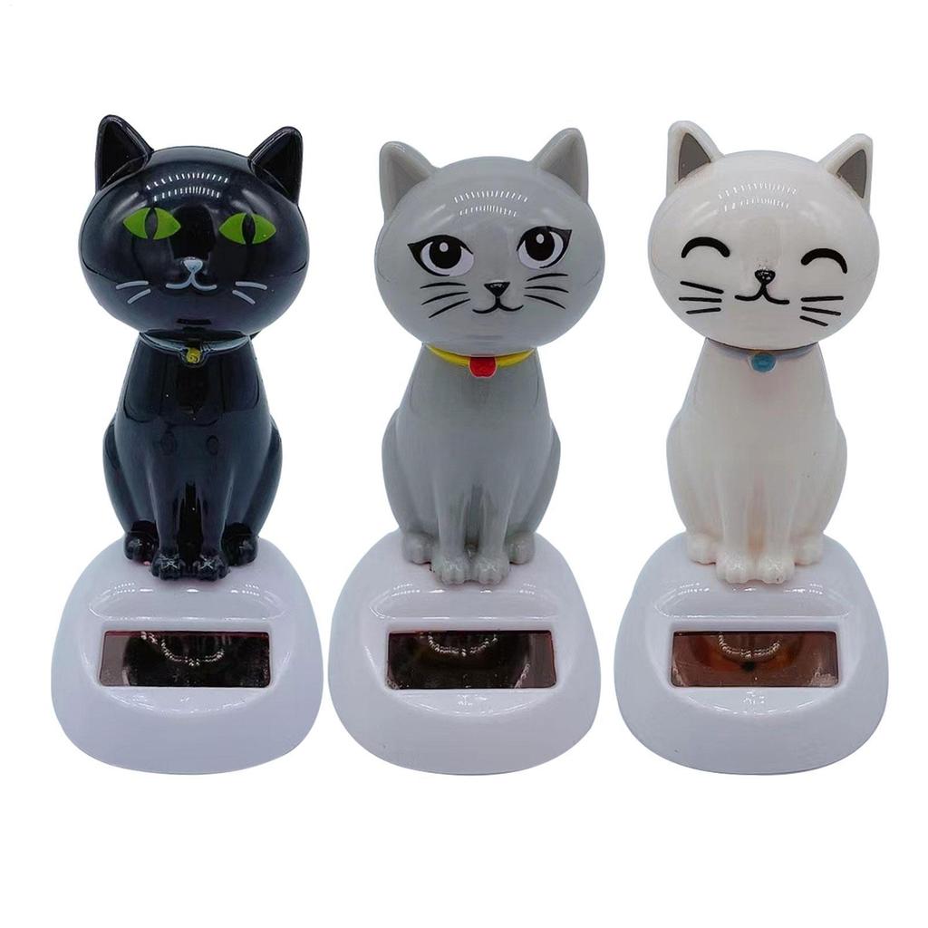 Animated Solar Dancing Toy Cute Solar Powered Swinging Cat Dashboard Decoration Swing Cat Decor For Birthday Gift Holiday Gift