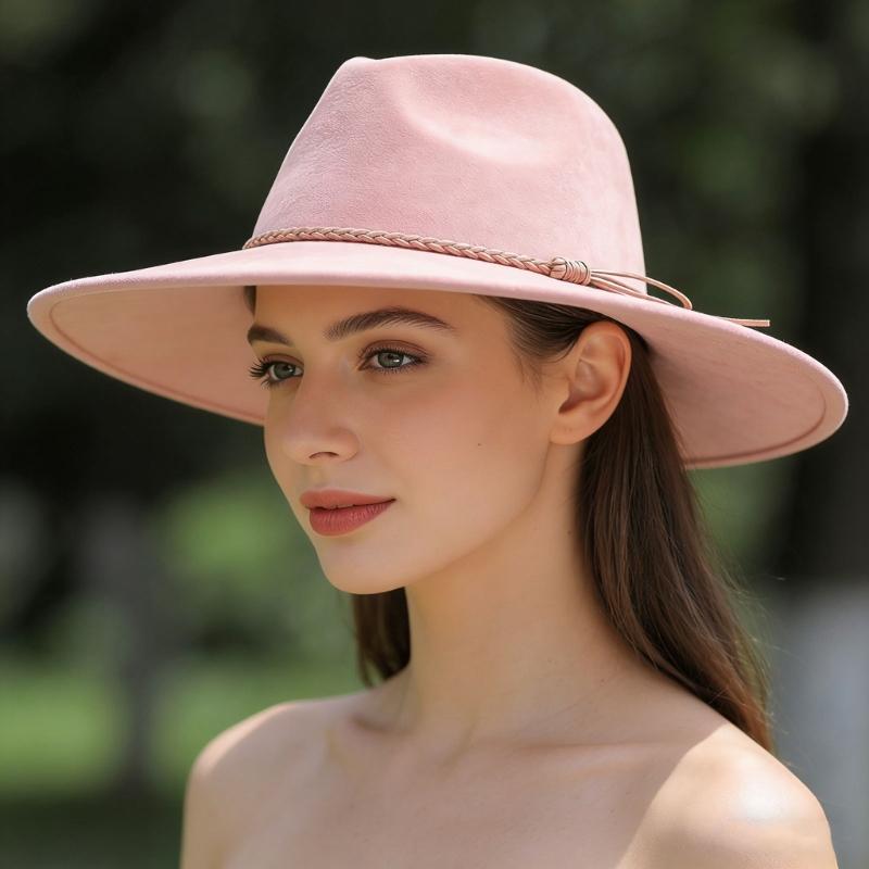 Klassische breite Krempe Herzförmige flache Derby-Kappe Herrenhut Mode Polyester Zylinder für Herren und Damen