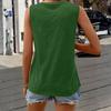 Women's V-neck Casual Fashion Loose Versatile Vest Sleeveless T-shirt With Pockets