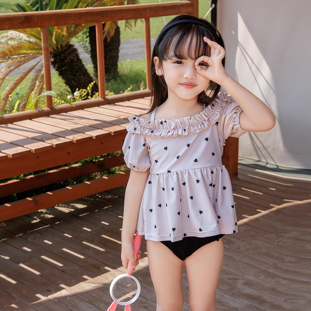 

2024 Купальник принцессы с юбкой с разрезом для девочек, детский размер S/M 3XL (130)